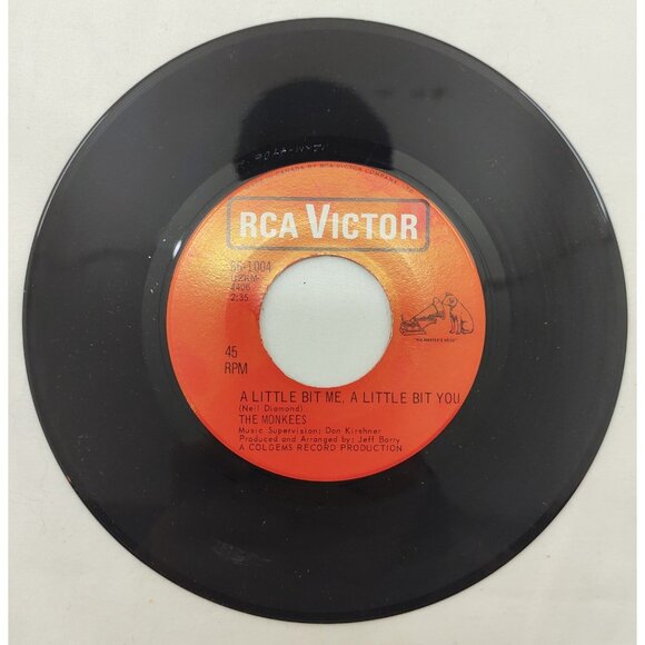 The Monkees A Little Bit Me A Little Bit You 45 RPM 7" Rock Vinyl Single - Picture 3 of 4